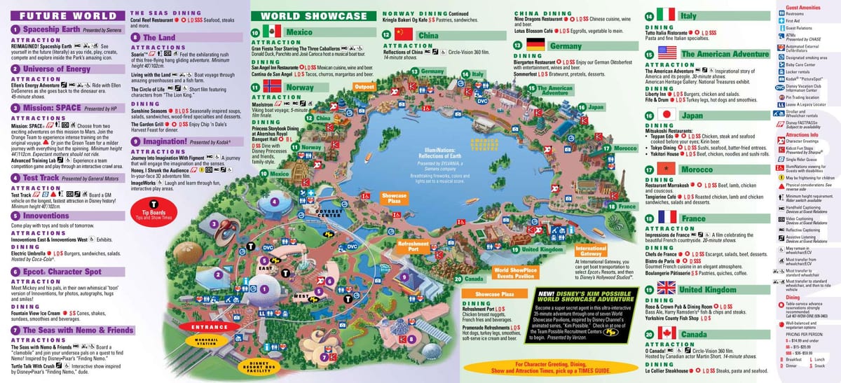 迪士尼EPCOT世界地图