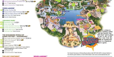 环球影城的冒险群岛地图